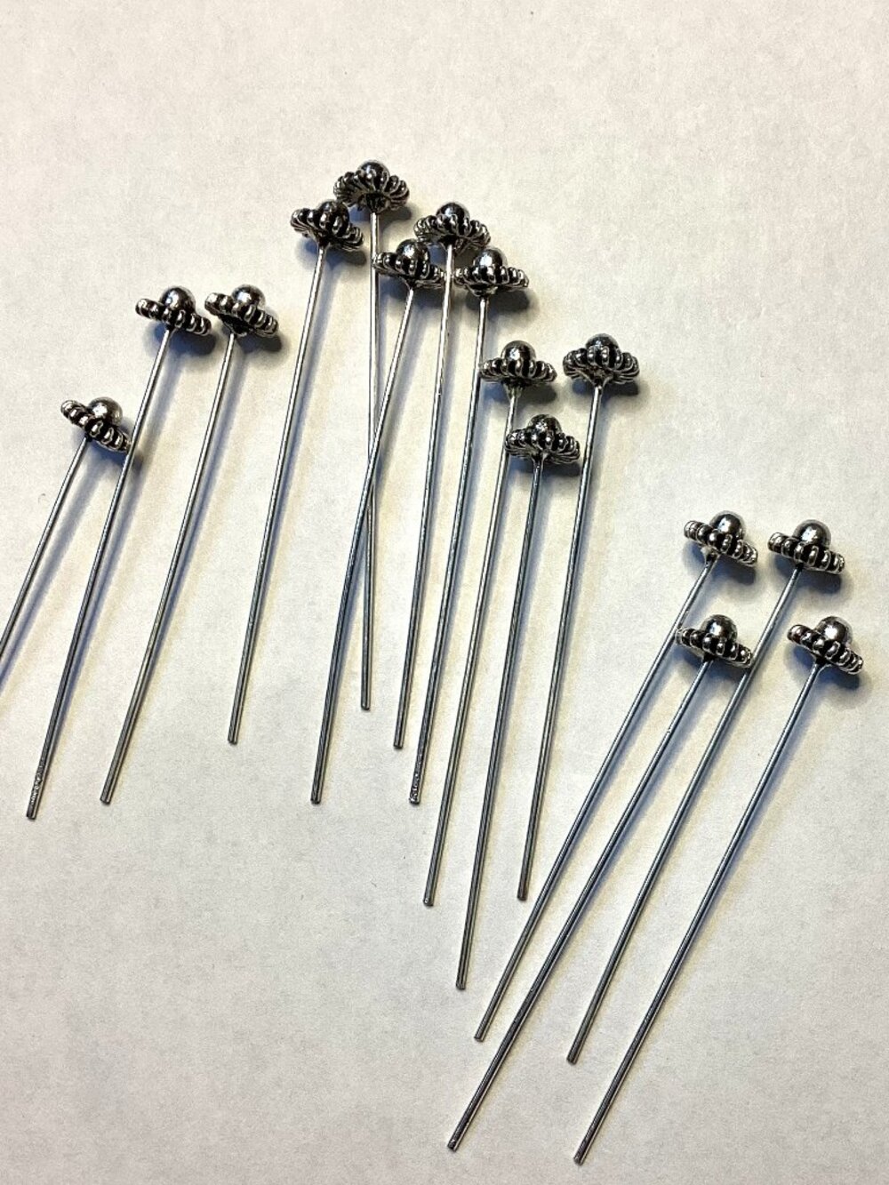 A Bundle of Head Pins Jewelry Making Flower Beads Ball Pins Flower Shaped Top